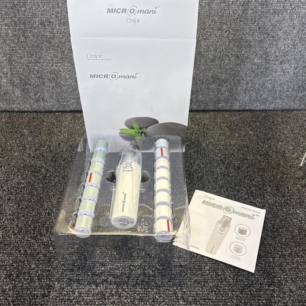 Emjoi MICRO-MANI Manicure Tool Kit Set - Battery Powered~NIB